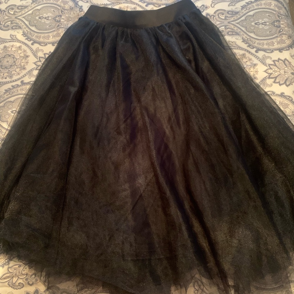 Windsor - Black Tea Length Tulle Skirt, Size L